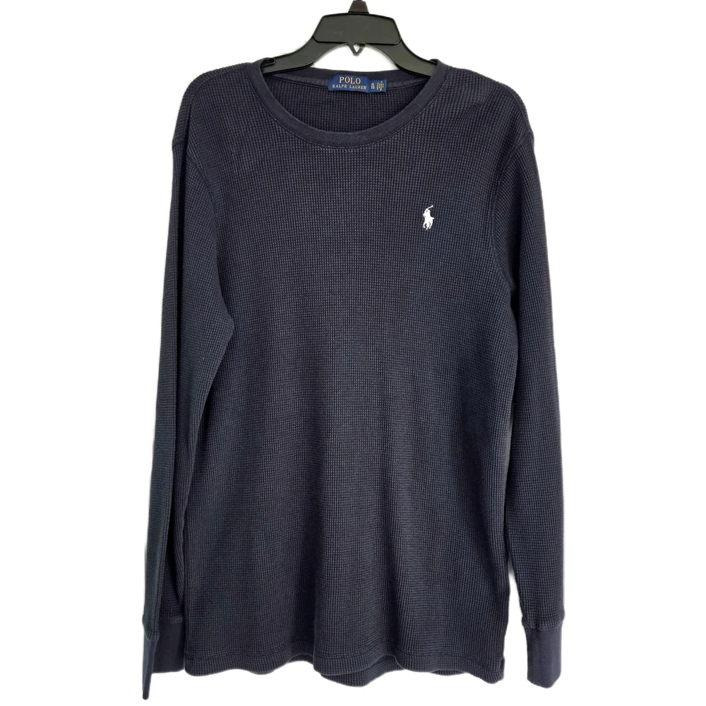 Polo Ralph Lauren Dark Blue Waffle Knit Thermal Shirt XL